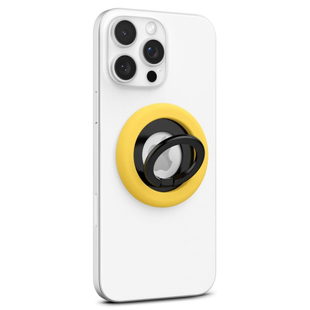 Spigen Nano Pop MagSafe Phone Ring - Magnetyczny uchwyt na palec z funkcją podstawki (Mango Yellow) (AMP09027)
