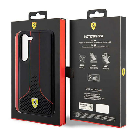 Ferrari Perforated 296P Collection - Etui Samsung Galaxy S23+ (czarny) (FEHCS23MPCSK)