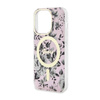 Guess Flower MagSafe - Etui iPhone 14 Pro (Różowy) (GUHMP14LHCFWSP)