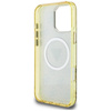 Guess IML Metal Glitter 4G Circle Triangle MagSafe - Etui do iPhone 16 Pro (brązowy) (GUHMP16LHG4PRTGW)