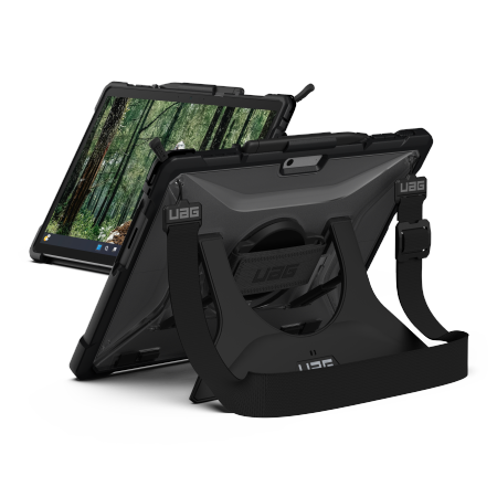 UAG Plasma-  obudowa ochronna z wbudowaną podstawką oraz paskiem na dłoń i ramię do Surface Pro 9/10/11 - przezroczysty (324012114343)