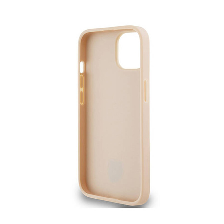 DKNY Leather Mono Stripe & Metal Logo - Etui iPhone 14 / 15 / 13 (różowy) (DKHCP14SPRTHSLP)