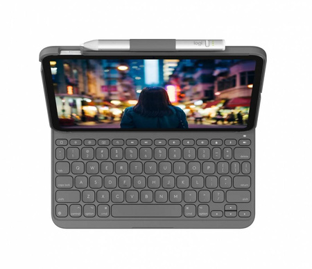 Logitech Etui z klawiaturą Slim Folio do iPada 10-tej generacji UK szare (920-011429)