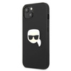 Karl Lagerfeld PU Leather Karl's Head Metal - Etui iPhone 13 mini (czarny) (KLHCP13SPKMK)