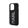 Karl Lagerfeld 3D Rubber Glitter Logo - Etui iPhone 15 Pro (czarny) (KLHCP15L3DMBKCK)