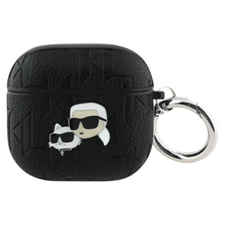 Karl Lagerfeld Monogram Karl & Choupette Head - Etui AirPods 4 (czarny) (KLA4PGKCPK)