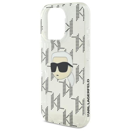 Karl Lagerfeld IML Karl Head Electroplated - Etui  iPhone 16 Pro (przezroczysty) (KLHCP16LHKLPKHT)