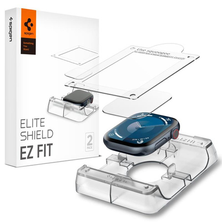 Spigen Elite Shield EZ Fit 2-Pack - Szkło hybrydowe do Apple Watch 10 42 mm (Przezroczysty) (AFL08580)