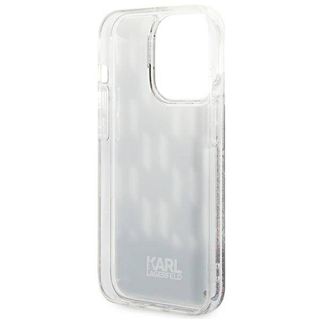 Karl Lagerfeld Monogram Liquid Glitter - Etui iPhone 14 Pro Max (czarny) (KLHCP14XLMNMK)