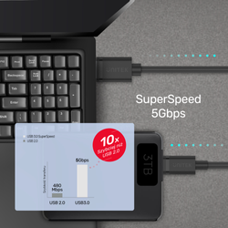 Unitek przewód USB 3.1 typ A - typ C M-M 3 m - czarny (C14103BK-3M)