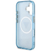 Guess IML Metal Glitter 4G Circle Triangle MagSafe - Etui do iPhone 16 (niebieski) (GUHMP16SHG4PRTGB)