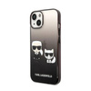 Karl Lagerfeld Gradient Ikonik Karl & Choupette - Etui iPhone 14 Plus (czarny) (KLHCP14MTGKCK)