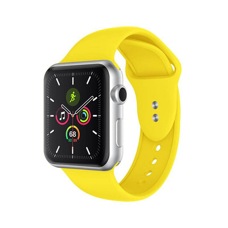 Crong Liquid - Pasek do Apple Watch 38/40/41/42 mm (żółty) (CRG-40LQB-YEL)