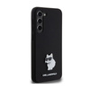 Karl Lagerfeld Silicone Choupette Metal Pin - Etui Samsung Galaxy S24+ (czarny) (KLHCS24MSMHCNPK)