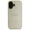 Guess Saffiano Peony Classic Logo MagSafe - Etui iPhone 16 (złoty) (GUHMP16SPSAPSMED)