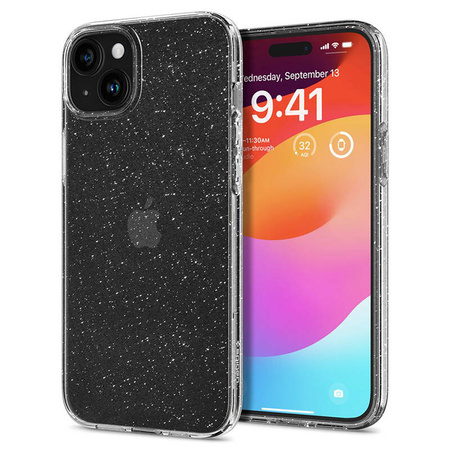 Spigen Liquid Crystal Glitter - Etui do iPhone 15 Plus (Przezroczysty) (ACS06648)