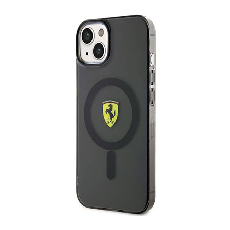 Ferrari Translucent MagSafe - Etui iPhone 14 (Czarny) (FEHMP14SURKK)