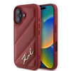 Karl Lagerfeld Quilted Signature - Etui iPhone 16 (czerwony) (KLHCP16SPQDSMGR)