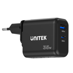 Unitek ładowarka GaN PD 35W USB-C + USB-A czarna (P1119A)