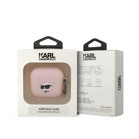 Karl Lagerfeld Silicone NFT Choupette Head 3D - Etui AirPods 3 (różowy) (KLA3RUNCHP)