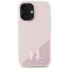 Karl Lagerfeld Silicone Shadow Metal Initial MagSafe - Etui iPhone 16 (różowy) (KLHMP16SSCMKMPCP)