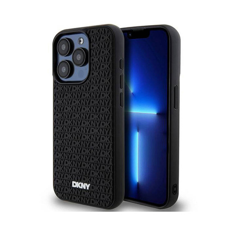 DKNY 3D Rubber Repeat Pattern - Etui iPhone 15 Pro Max (czarny) (DKHCP15X3DRPWK)