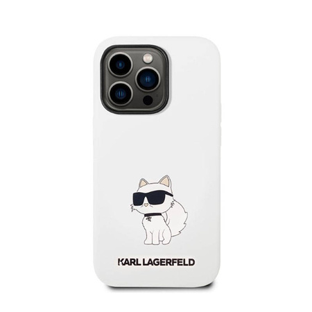 Karl Lagerfeld Silicone NFT Choupette - Etui iPhone 14 Pro Max (biały) (KLHCP14XSNCHBCH)