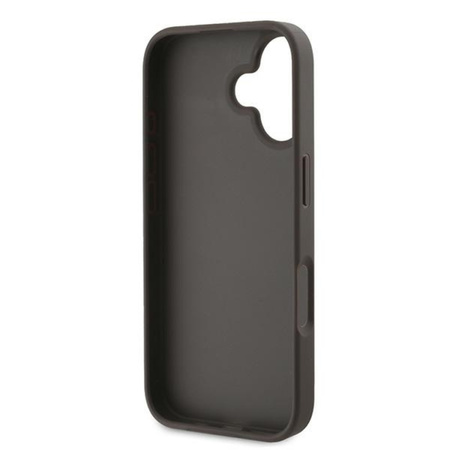 Guess 4G Bottom Stripe - Etui iPhone 16 Plus (brązowy) (GUHCP16MG4GLBR)