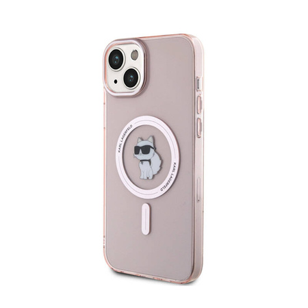 Karl Lagerfeld IML Choupette MagSafe - Etui iPhone 15 Plus (różowy) (KLHMP15MHFCCNOP)