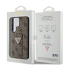 Guess Grip Stand 4G Triangle Strass Logo - Etui Samsung Galaxy S24 Ultra (brązowy) (GUHCS24LPGS4TDW)