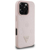 Guess Grained Hot Stamp Peony Triangle Logo MagSafe - Etui do iPhone 16 Pro Max (różowy) (GUHMP16XPGBTMP)