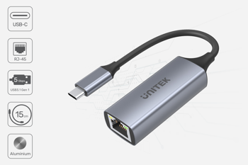 Unitek Adapter USB-C 3.1 Gen 1 - RJ45 1000 Mbps (U1312A)