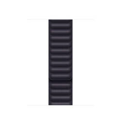 Pasek z karbowanej skóry w kolorze atramentowym do koperty 41 mm - rozmiar M/L (MP843ZM/A)