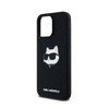 Karl Lagerfeld Silicone Choupette Head MagSafe - Etui iPhone 15 Pro (czarny) (KLHMP15LSCHPPLK)