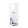 Hello Kitty Liquid Glitter Charms Kitty Head - Etui iPhone 15 Pro (srebrny) (HKHCP15LLIKHET)