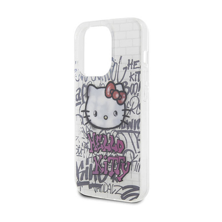 Hello Kitty IML Kitty On Bricks Graffiti - Etui iPhone 13 Pro (biały) (HKHCP13LHDGPHT)