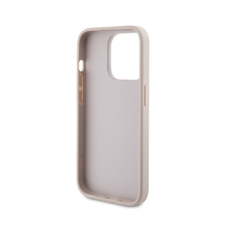 Guess 4G Metal Gold Logo - Etui iPhone 15 Pro (różowy) (GUHCP15LG4GFPI)
