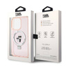 Karl Lagerfeld Ring Stand Karl & Choupette MagSafe - Etui iPhone 15 Pro (różowy) (KLHMP15LHMRSKCP)