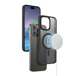 Crong Hybrid Frost MAG Cover - Etui iPhone 15 Pro MagSafe (czarny) (CRG-HFM-IP1561P-BLK)