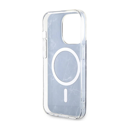 Guess Marble MagSafe - Etui iPhone 14 Pro Max (Czarny) (GUHMP14XPCUMAK)