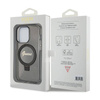 Guess Ring Stand Script Glitter MagSafe - Etui iPhone 15 Pro Max (czarny) (GUHMP15XHRSGSK)