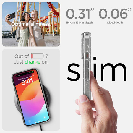 Spigen Liquid Crystal Glitter - Etui do iPhone 15 Plus (Przezroczysty) (ACS06648)