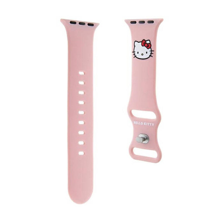 Hello Kitty Silicone Kitty Head - Pasek do Apple Watch 38/40/41 mm (różowy) (HKAWMSCHBLP)
