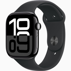 Apple Watch Series 10 GPS 46mm Koperta z aluminium w kolorze onyksu, pasek sportowy w kolorze czarnym - M/L (MWWQ3ET/A)