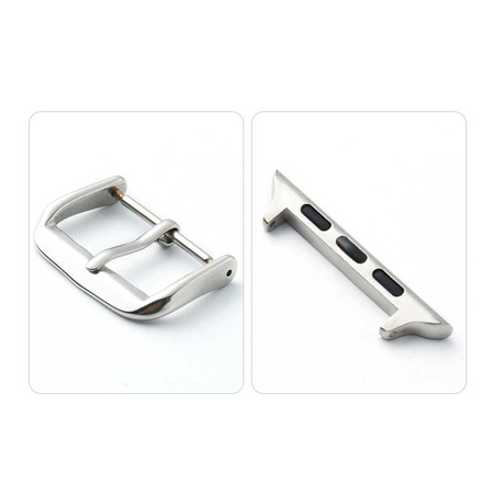 Crong Noble Band - Pasek z naturalnej skóry do Apple Watch 44/45/46/49 mm (Mokka) (CRG-44NOB-MKA)
