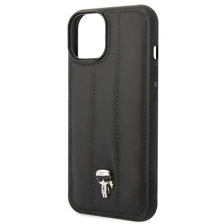 Karl Lagerfeld Quilted Puffy Ikonik Pin – Etui do iPhone 14 Plus (Czarny) (KLHCP14MPSQPK)