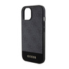 Guess 4G Bottom Stripe Metal Logo Collection - Etui iPhone 15 (szary) (GUHCP15SG4GLGR)