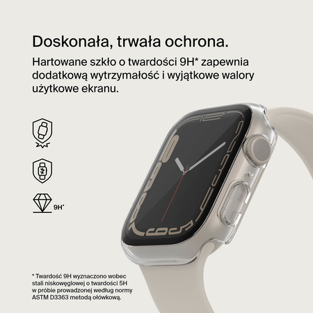 Belkin Szkło na Apple Watch 44/45mm 9/8/7/6/5/4/SE, przezroczyste (OVG004ZZCL-REV)