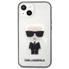 Karl Lagerfeld Ikonik Karl - Etui iPhone 13 mini (przezroczysty / czarna ramka) (KLHCP13SHIKCK)