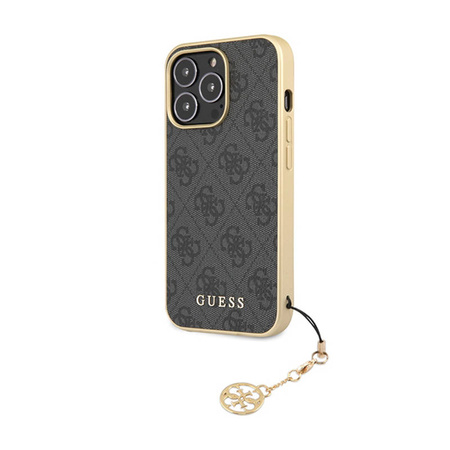 Guess 4G Charms Collection - Etui iPhone 14 Pro (szary) (GUHCP14LGF4GGR)